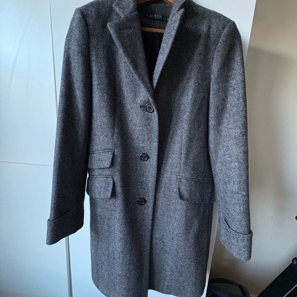 Ralph Lauren Herringbone Blazer in Gray